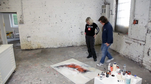 Lerne im geistreich Online-Kurs mit Isolde Folger Großes Format in rot, schwarz und grau kennen