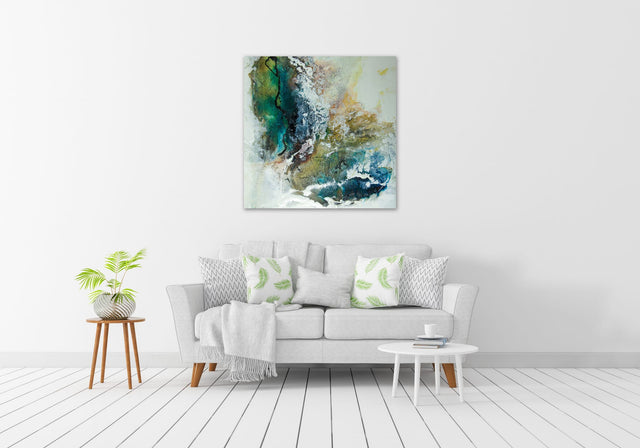 Lerne im geistreich Online-Kurs mit Isolde Folger Grün mit Papiercollage kennen