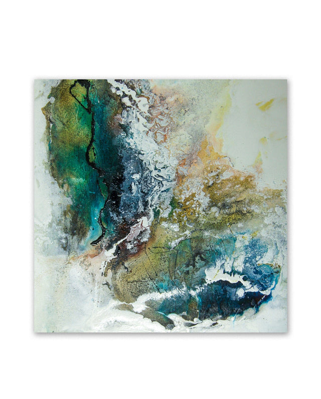 Lerne im geistreich Online-Kurs mit Isolde Folger Grün mit Papiercollage kennen