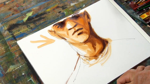 Lerne im geistreich Online-Kurs mit Leif Skoglöf Das menschliche Gesicht - Aquarell-Technik kennen