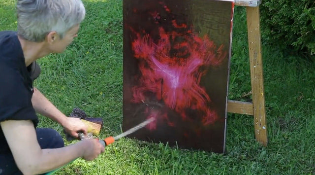 Lerne im geistreich Online-Kurs mit Olma Auswasch-Technik in Eitempera kennen