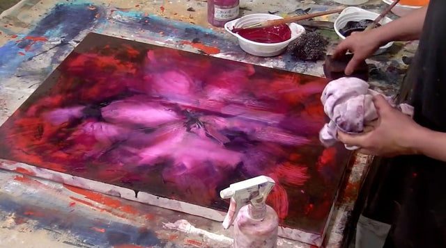 Lerne im geistreich Online-Kurs mit Olma Auswasch-Technik in Eitempera kennen