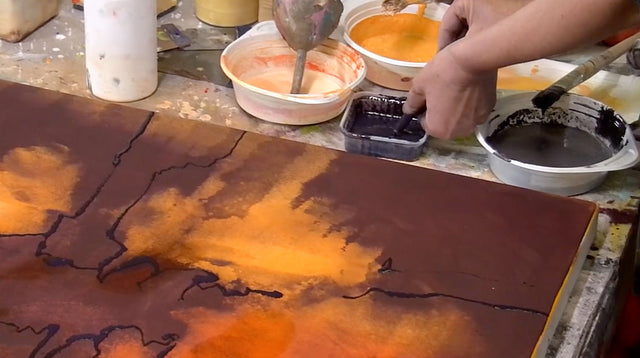 Lerne im geistreich Online-Kurs mit Olma Auswasch-Technik in Eitempera kennen