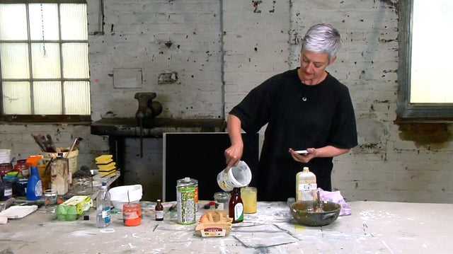 Lerne im geistreich Online-Kurs mit Olma Auswasch-Technik in Eitempera kennen