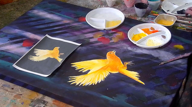 Lerne im geistreich Online-Kurs mit Olma Yellow Bird Surreal kennen