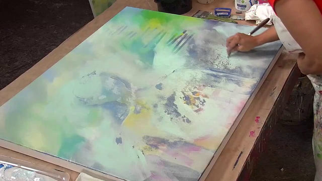 Lerne im geistreich Online-Kurs mit Patricia Cabaleiro Malen im Hier und Jetzt / Abstraktes Selbstportrait kennen