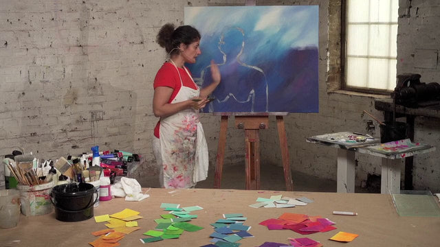 Lerne im geistreich Online-Kurs mit Patricia Cabaleiro Malen im Hier und Jetzt / Abstraktes Selbstportrait kennen