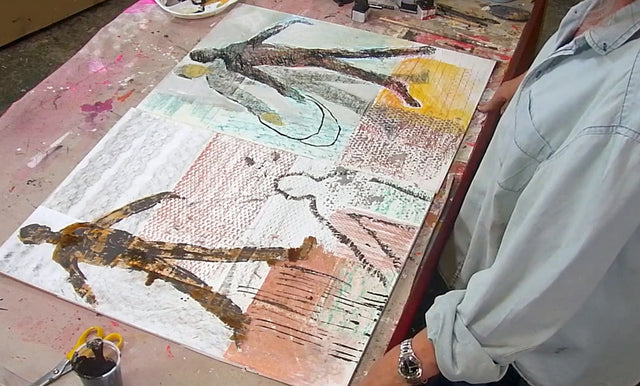 Lerne im geistreich Online-Kurs mit Petra Bergerhoff Mischtechnik Gesichter und Figuren kennen