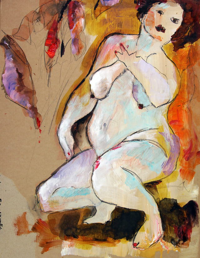 Lerne im geistreich Online-Kurs mit Petra Bergerhoff Weiblicher Akt - abstrakt und expressiv kennen