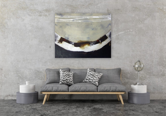 Lerne im geistreich Online-Kurs mit Petra Klos Bitumen - großes Format kennen