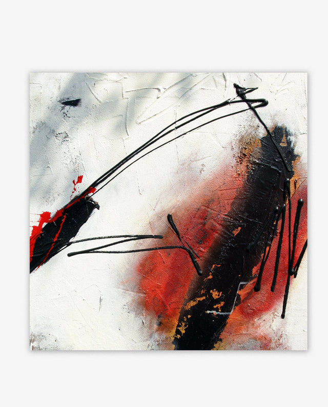 Lerne im geistreich Online-Kurs mit Petra Klos Schichtenmalerei abstrakt in rot/schwarz kennen