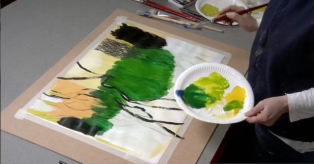 Lerne im geistreich Online-Kurs mit Ramona Hoffmann Malerische Zeichnung in Acryl und Tusche kennen