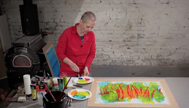 Lerne im geistreich Online-Kurs mit Ramona Hoffmann Malerische Zeichnung in Acryl und Tusche kennen