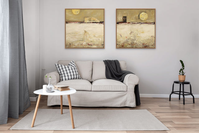 Lerne im geistreich Online-Kurs mit Renate Linnemeier Landschaft als Diptychon kennen