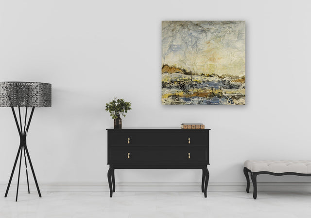 Lerne im geistreich Online-Kurs mit Renate Linnemeier Landschaften in Acryl- Struktur- und Collagetechnik kennen