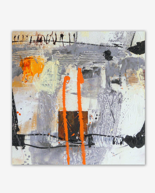 Lerne im geistreich Online-Kurs mit Robert Süess Eisenplatte, Stoffe, Pappe als Collage-Elemente kennen