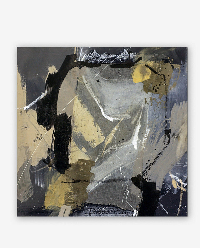 Lerne im geistreich Online-Kurs mit Robert Süess Graue Serie als Diptychon in Acryl kennen