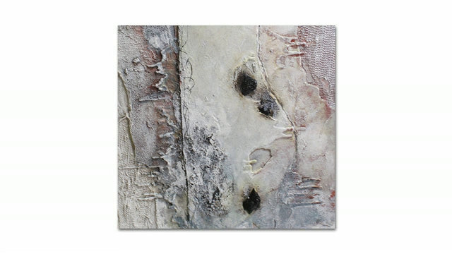 Lerne im geistreich Online-Kurs mit Sonja Schmid Materialbild(er) mit Dachpappe und Lack kennen