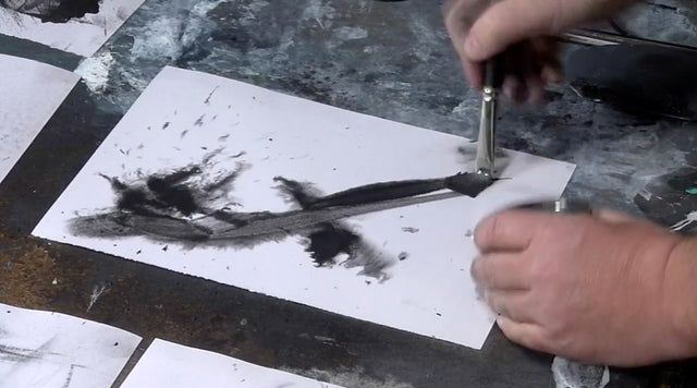 Lerne im geistreich Online-Kurs mit Steffen Rolla Wasservermalbarer Graphit im Experiment kennen