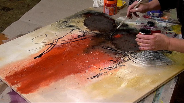 Lerne im geistreich Online-Kurs mit Ulla Schönhense Spachtelmasse, Rost und Pigmente kennen