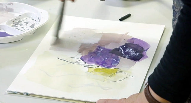 Lerne im geistreich Online-Kurs mit Ulrike Int-Veen Farbklang trifft Struktur - Wachs und Kaffeesatz kennen