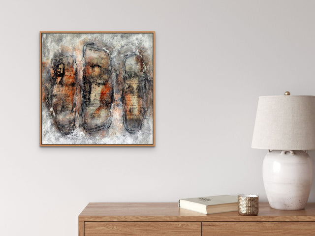 Lerne im geistreich Online-Kurs mit Ute Hoeg Collage, Baumaterial, Wachs und Beizen kennen