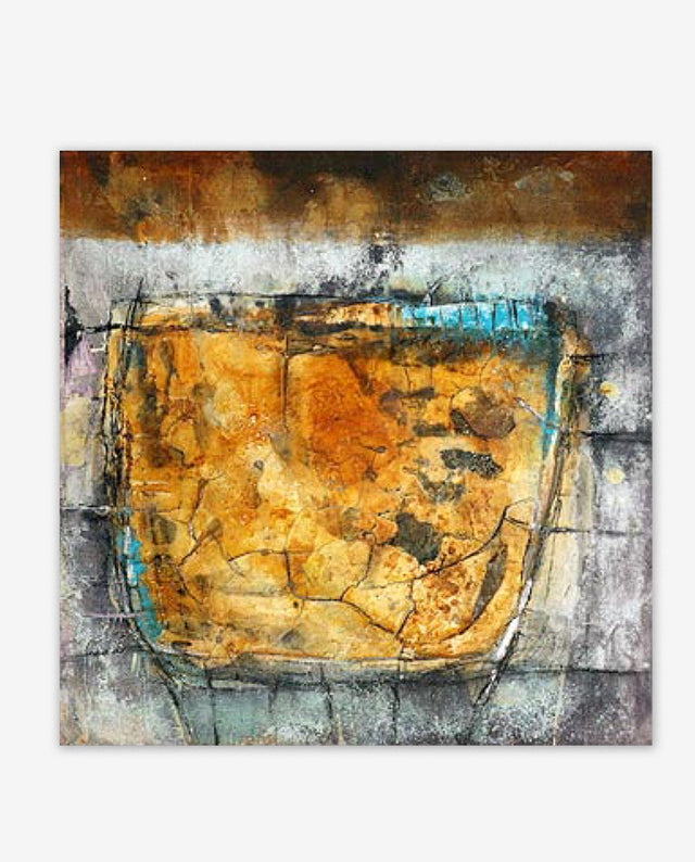 Lerne im geistreich Online-Kurs mit Ute Hoeg Strukturbild mit Körnerleim kennen