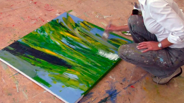 Lerne im geistreich Online-Kurs mit Annette Lehrmann Blumenbild abstrakt kennen