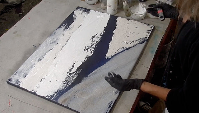 Lerne im geistreich Online-Kurs mit Christina Jehne See oder Meer-Landschaft mit Struktur kennen