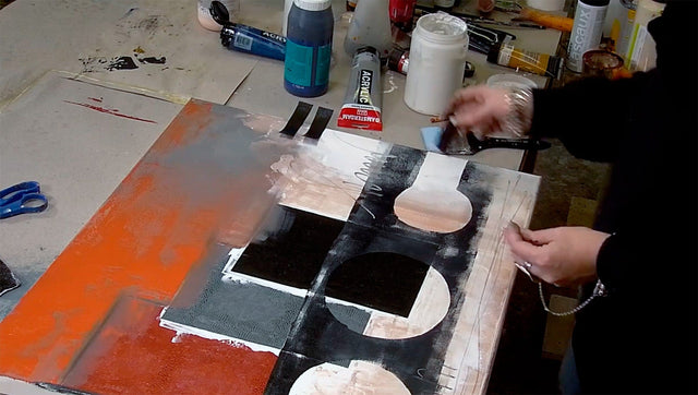 Lerne im geistreich Online-Kurs mit Isabelle Zacher-Finet Strukturpapier und geometrische Formen kennen