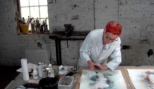 Lerne im geistreich Online-Kurs mit Ute Hoeg Sumpfkalk auf Papier - großes Format kennen