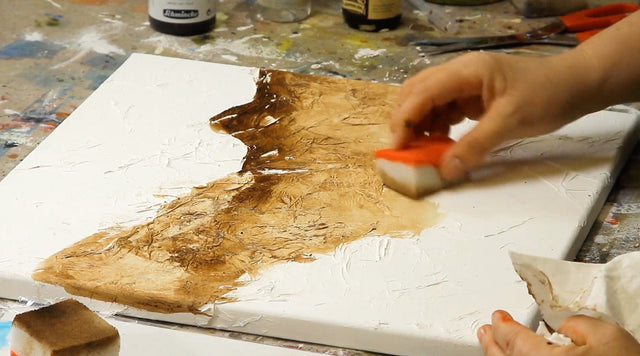 Lerne im geistreich Online-Kurs mit Andrea Rathert-Schützdeller Meine Schwamm-Technik kennen