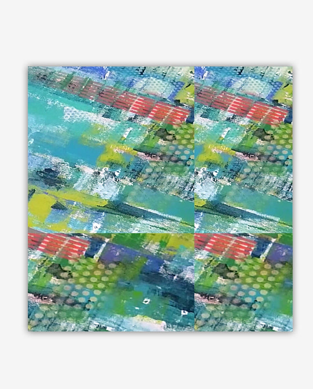 Lerne im geistreich Online-Kurs mit Angelika Biber Abstrahierte Stadtansicht in Mischtechnik kennen