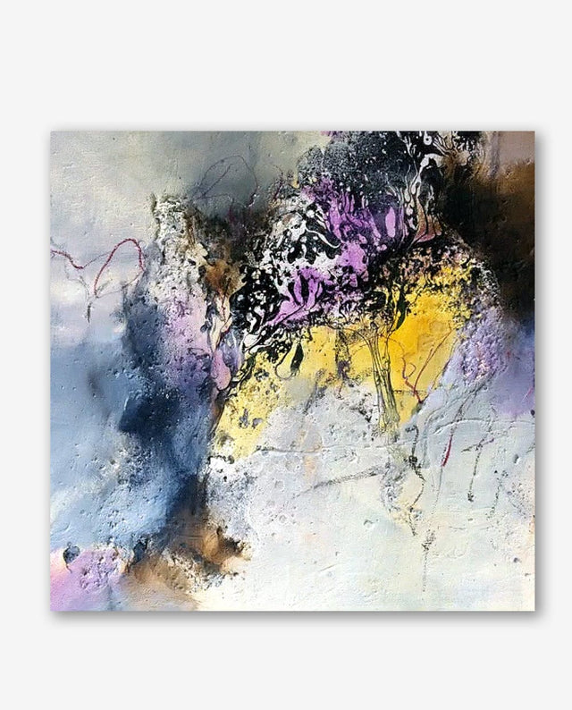 Lerne im geistreich Online-Kurs mit Angelika Biber Abstrakt - Struktur und Bitumen (Schüttung) kennen