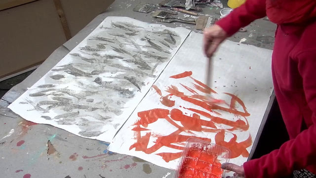 Lerne im geistreich Online-Kurs mit Angelika Biber Collage mit Wachs auf Holzkörper - Rost, Paraffin und Ölfarben kennen