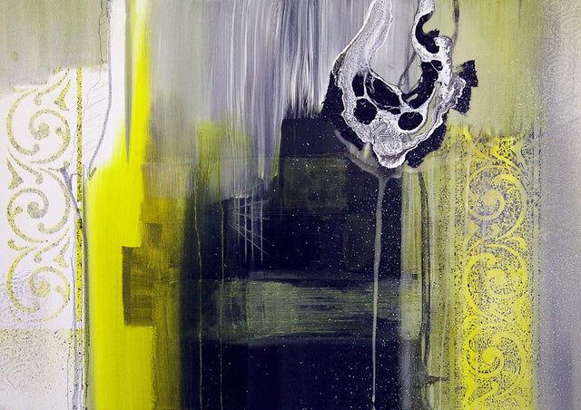 Lerne im geistreich Online-Kurs mit Annegret Poschlep Florales Ornament mit Wachs und Tusche kennen