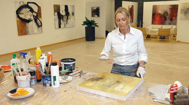 Lerne im geistreich Online-Kurs mit Annette Lehrmann Krakelee-Technik kennen