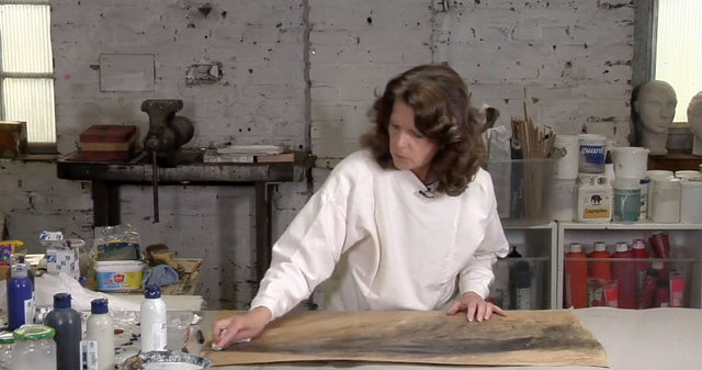 Lerne im geistreich Online-Kurs mit Brigitte Riechelmann Acryl-Mischtechnik mit Graphit kennen