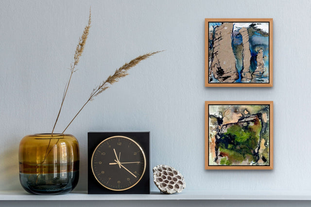 Lerne im geistreich Online-Kurs mit Brigitte Riechelmann Tusche und Collage - kleines Format kennen