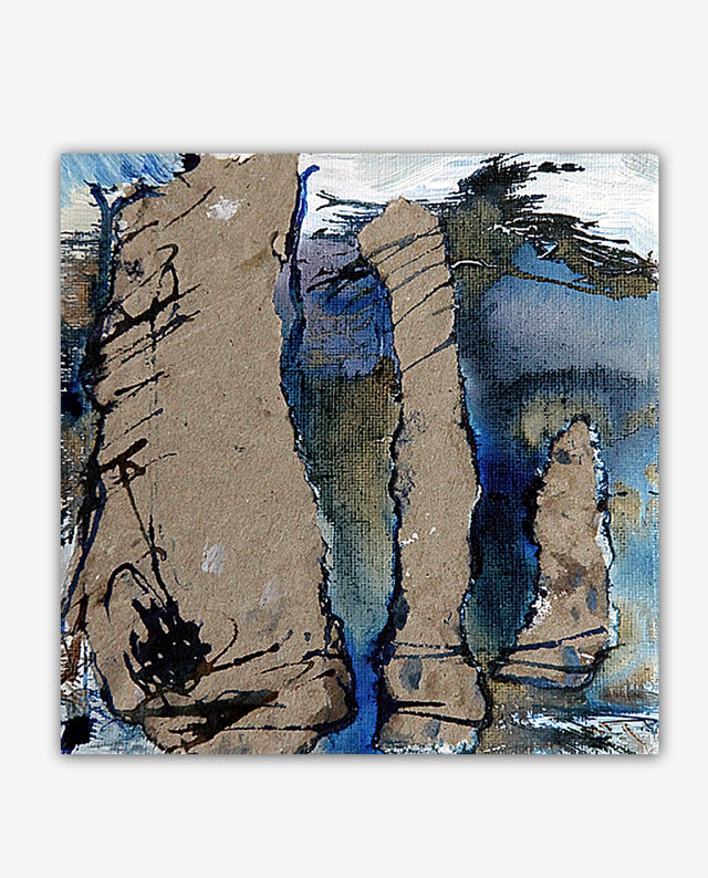 Lerne im geistreich Online-Kurs mit Brigitte Riechelmann Tusche und Collage - kleines Format kennen