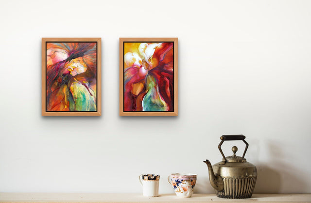 Lerne im geistreich Online-Kurs mit Brigitte Waldschmidt Fließende Abstraktion - Florales trifft Struktur kennen