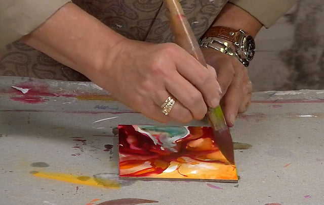 Lerne im geistreich Online-Kurs mit Brigitte Waldschmidt Fließende Abstraktion - Florales trifft Struktur kennen