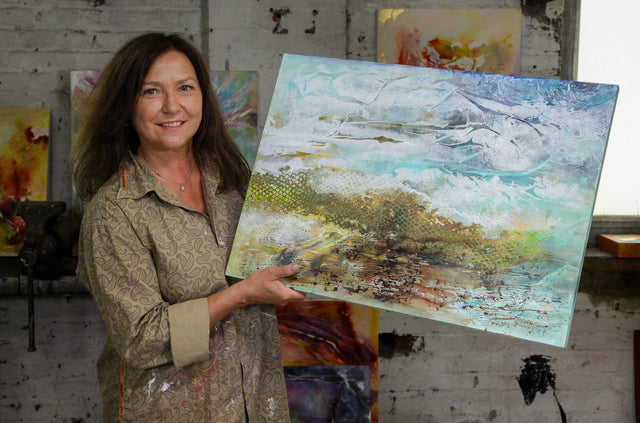 Lerne im geistreich Online-Kurs mit Brigitte Waldschmidt Tuchtechnik - überraschend und experimentell kennen