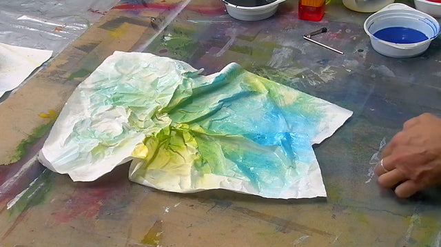 Lerne im geistreich Online-Kurs mit Christian von Grumbkow Knitter-Technik mit flüssigen Farben kennen