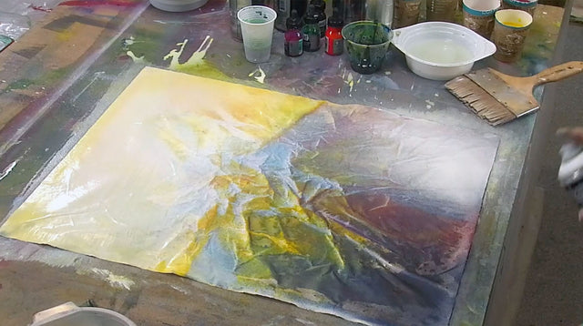 Lerne im geistreich Online-Kurs mit Christian von Grumbkow Knitter-Technik mit flüssigen Farben kennen