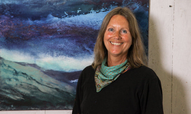 Lerne im geistreich Online-Kurs mit Christina Jehne See oder Meer-Landschaft mit Struktur kennen