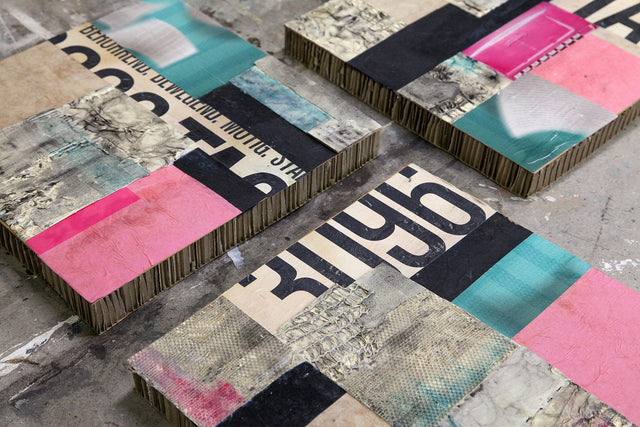 Lerne im geistreich Online-Kurs mit Cordula Kagemann Bildaufbau Collage mit Filmplakat und Reliefoptik kennen