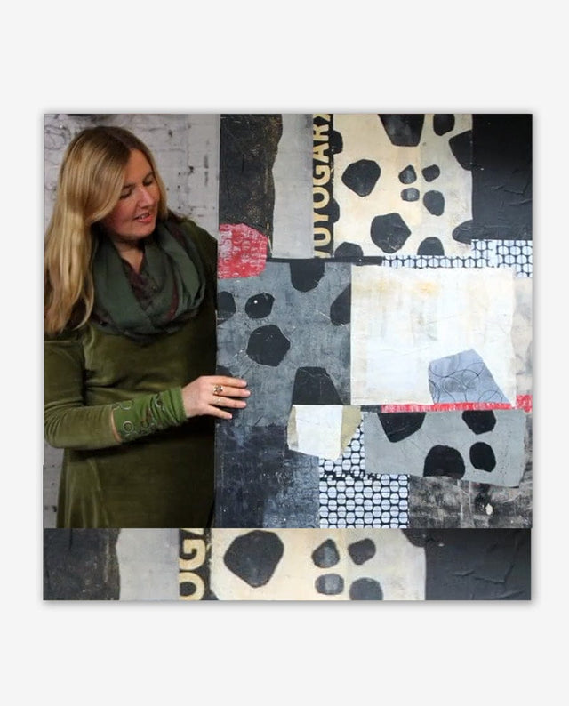 Lerne im geistreich Online-Kurs mit Cordula Kagemann Collage auf großem Format kennen