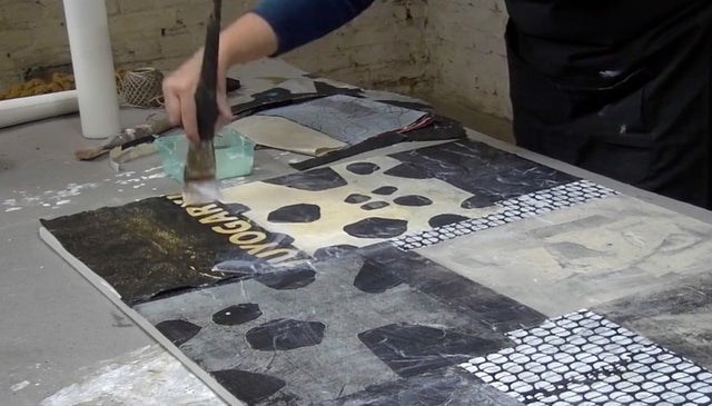 Lerne im geistreich Online-Kurs mit Cordula Kagemann Collage auf großem Format kennen