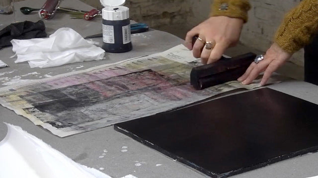 Lerne im geistreich Online-Kurs mit Cordula Kagemann Collage auf großem Format kennen